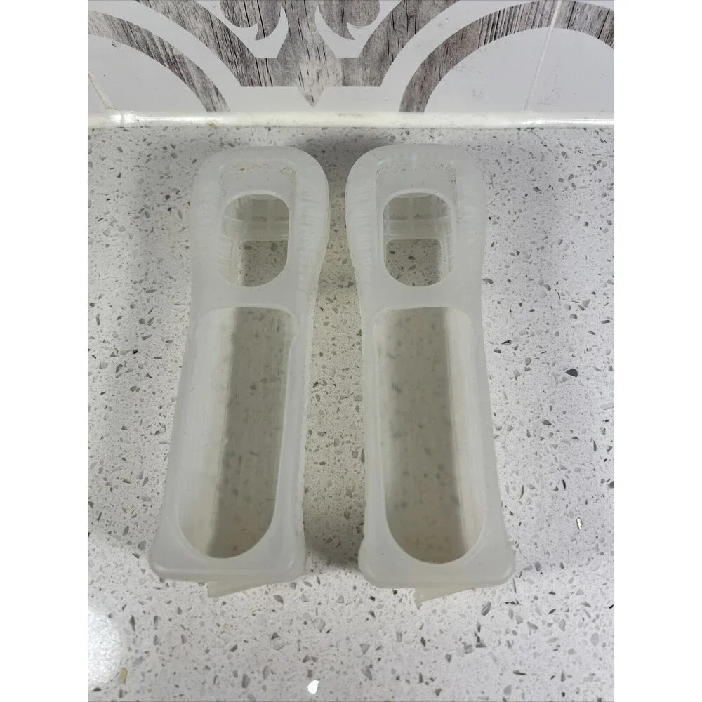 2 X Silicone Skin Case Cover for‎ Nintend Wii Remote (White)